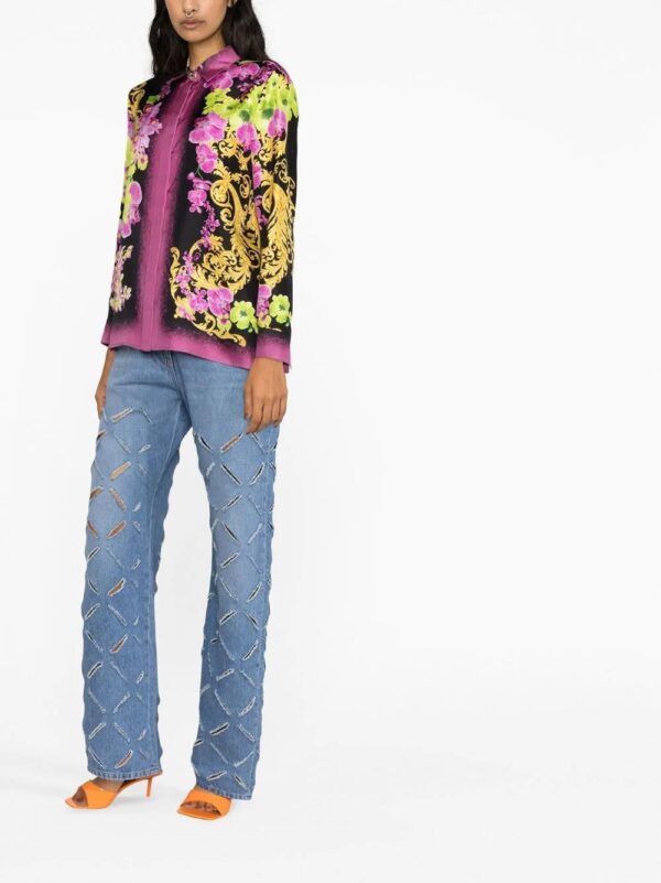 Versace  graphic-print silk shirt - Image 3