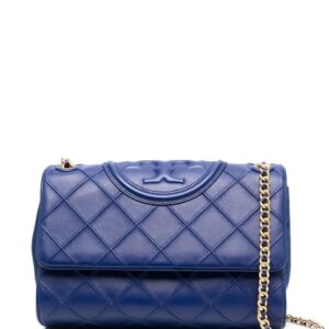 Tory Burch logo-embossed quilted shoulder bag