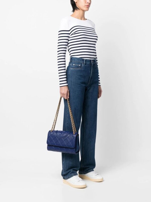 Tory Burch  logo-embossed quilted shoulder bag - Image 2