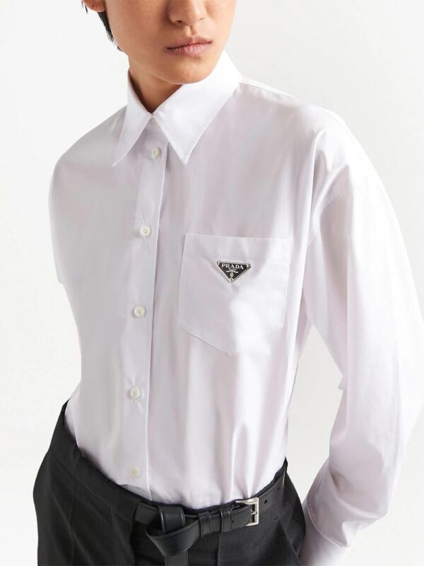 Prada  patch-pocket poplin shirt - Image 4