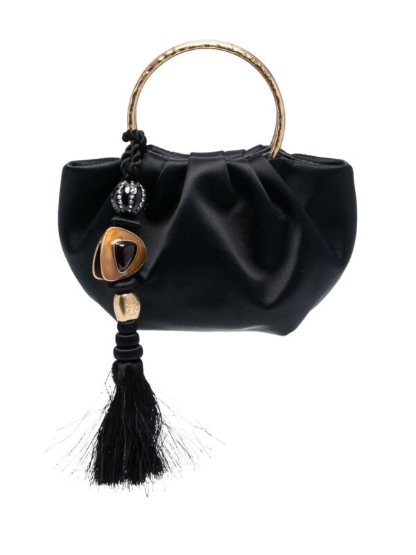 Tory Burch tassel-detail satin tote bag