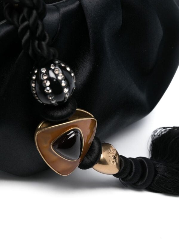 Tory Burch tassel-detail satin tote bag - Image 4