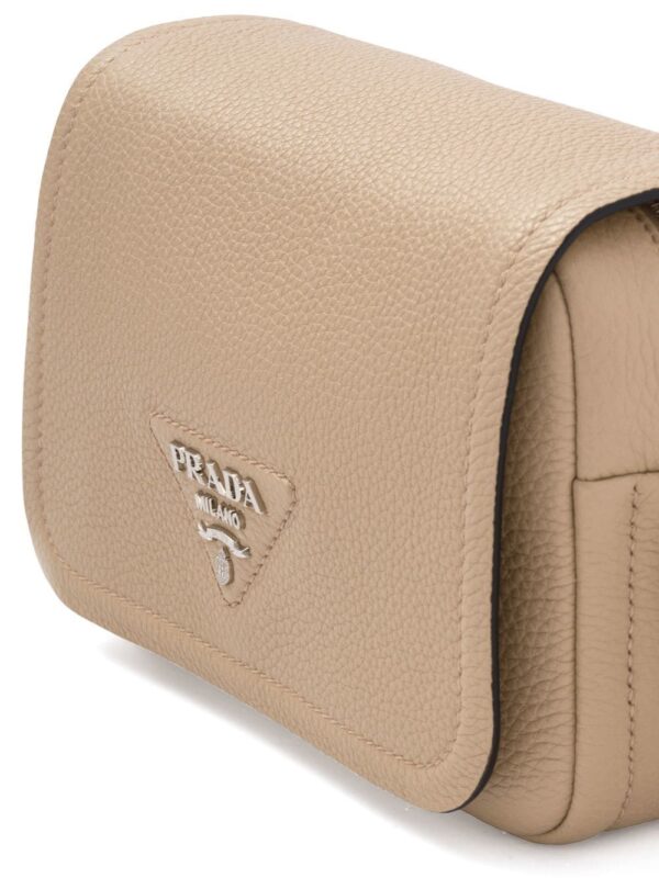 Prada  logo-plaque leather shoulder bag - Image 4