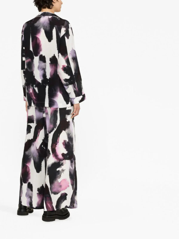 Alexander McQueen  abstract-print silk shirt - Image 3