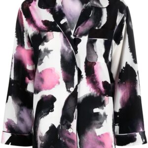 Alexander McQueen  abstract-print silk shirt
