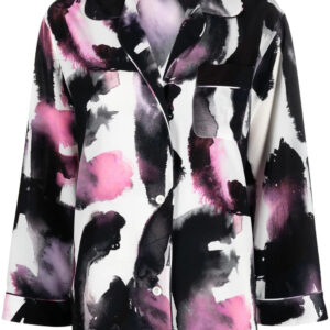 Alexander McQueen  abstract-print silk shirt