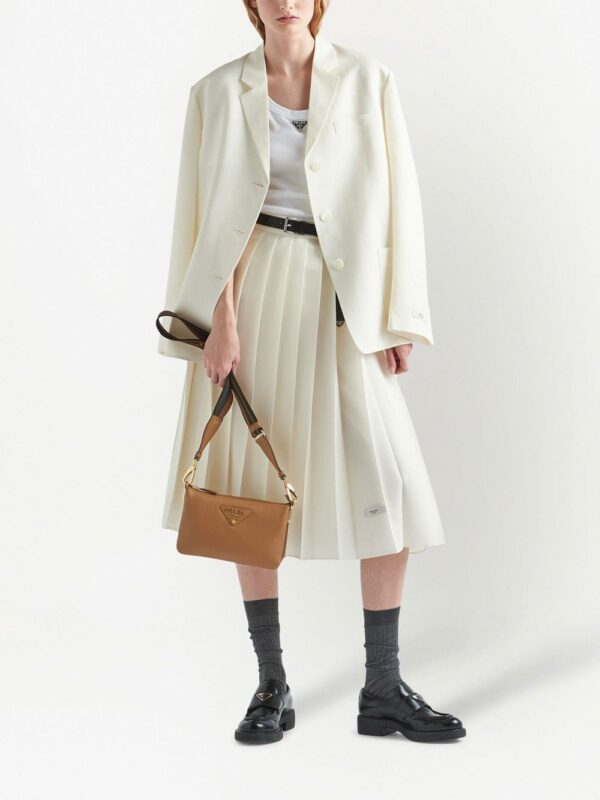 Prada logo-strap leather shoulder bag - Image 2
