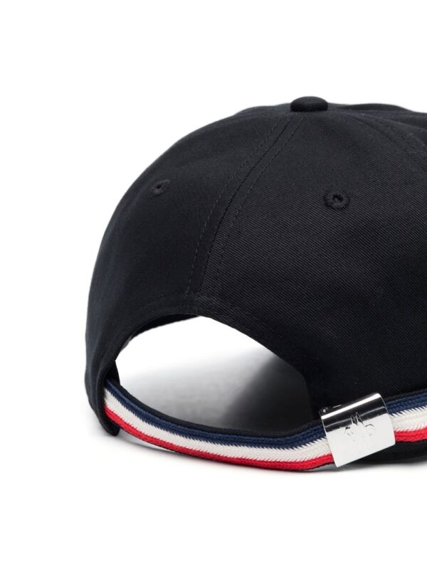 Moncler Black Logo Patch Detail Baseball Cap - Image 2