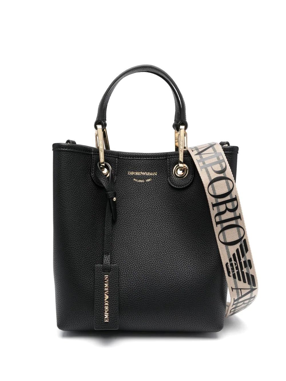 Emporio Armani pebbled faux-leather tote bag