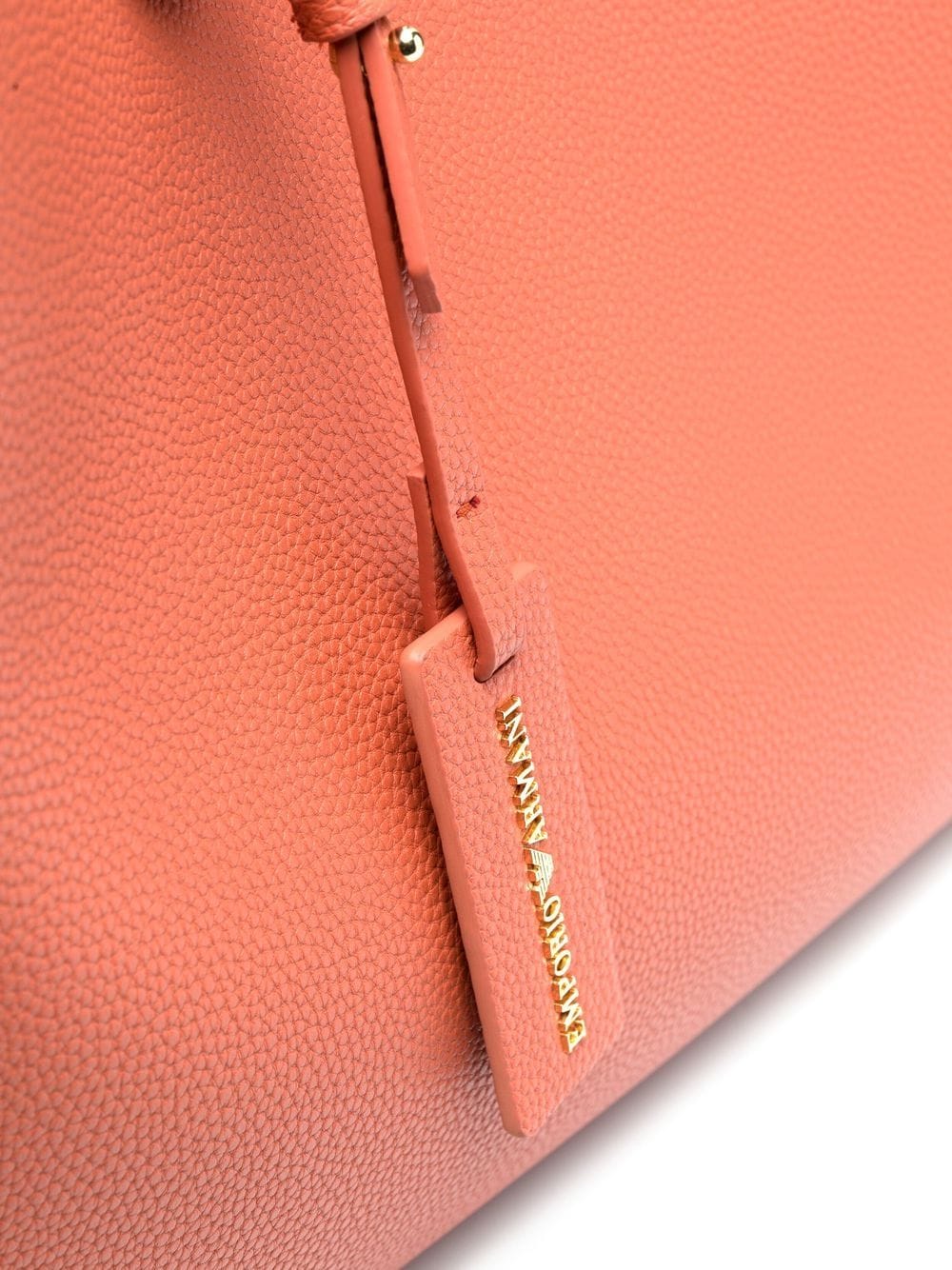 Emporio Armani pebble-effect logo-strap tote - Image 5