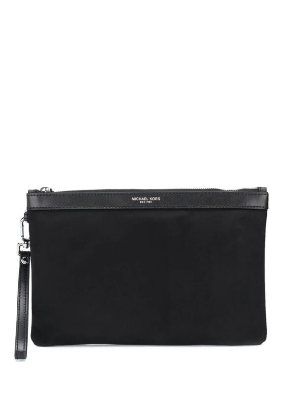 Michael Michael Kors  logo-stamp leather clutch bag