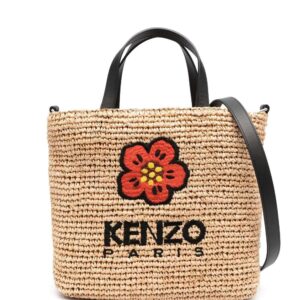 Kenzo  Boke Flower straw tote bag