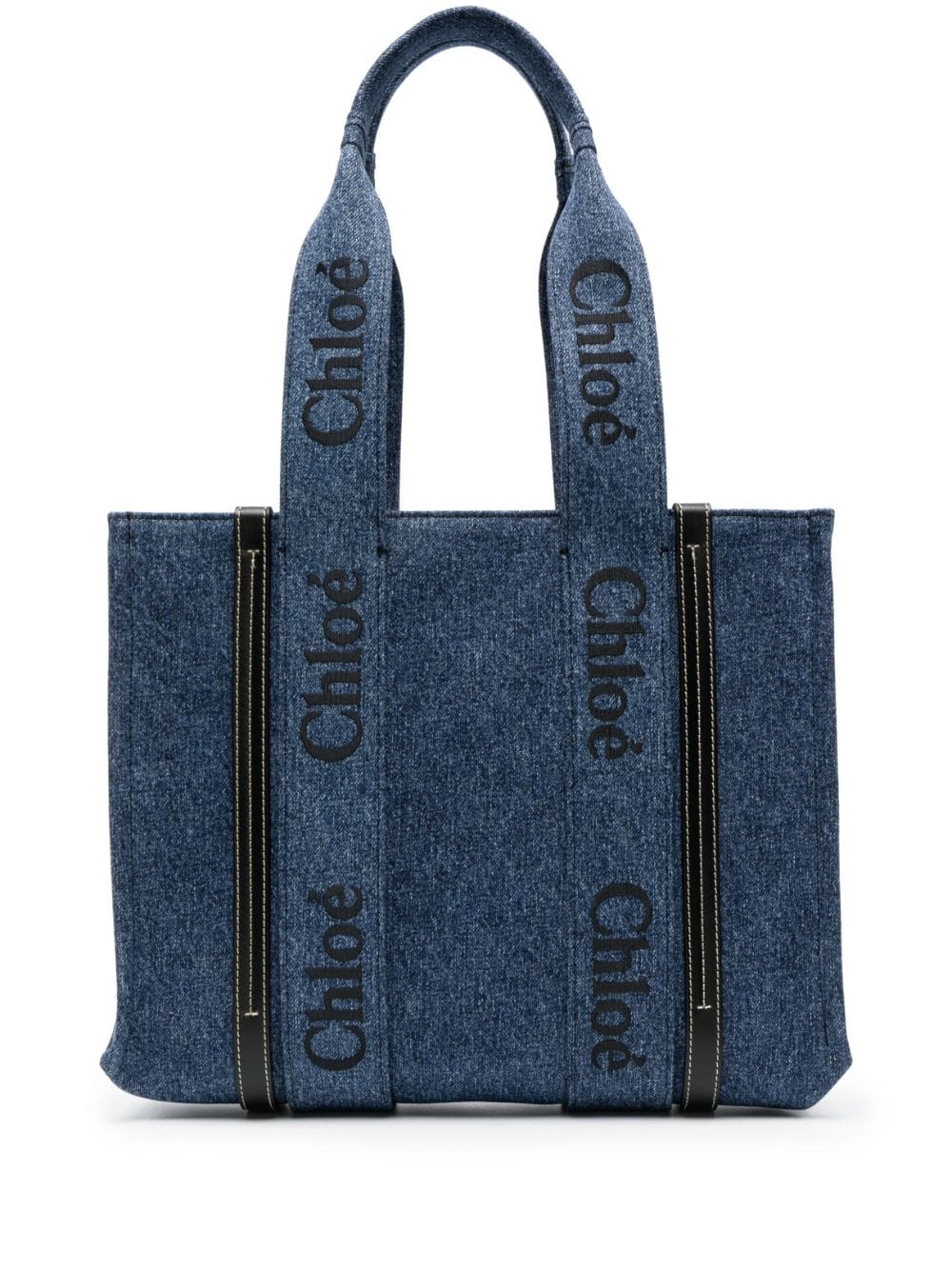 Chloé logo-tape detail tote bag