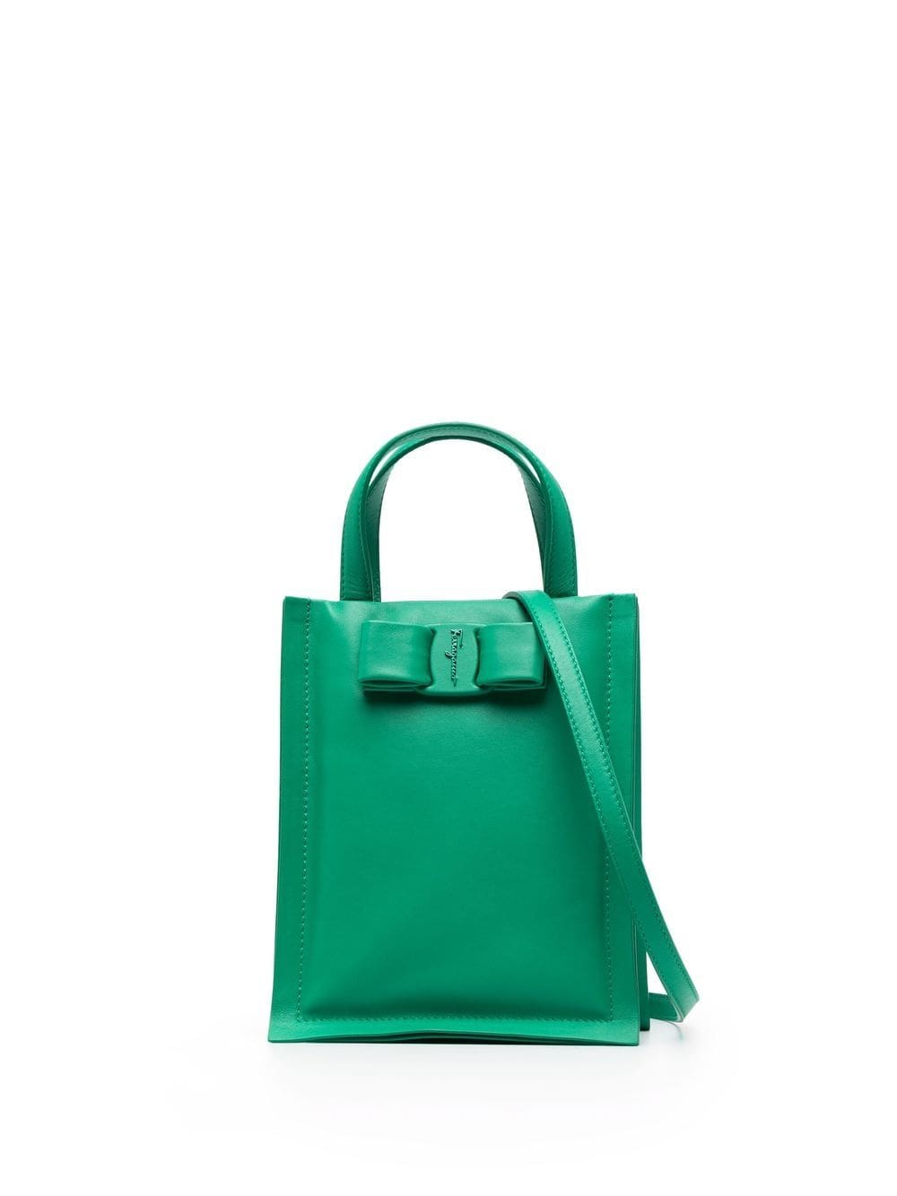 Ferragamo Viva bow mini leather tote bag