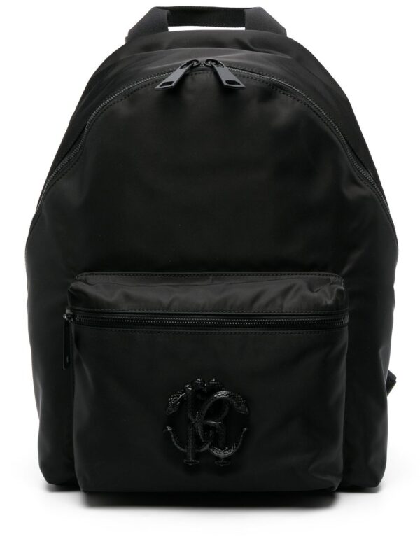 Roberto Cavalli logo-plaque cotton backpack - Image 2
