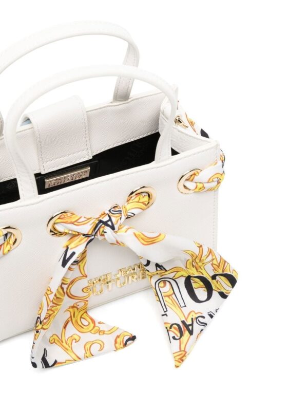 Versace Jeans Couture  scarf-embellished Barocco tote bag - Image 4