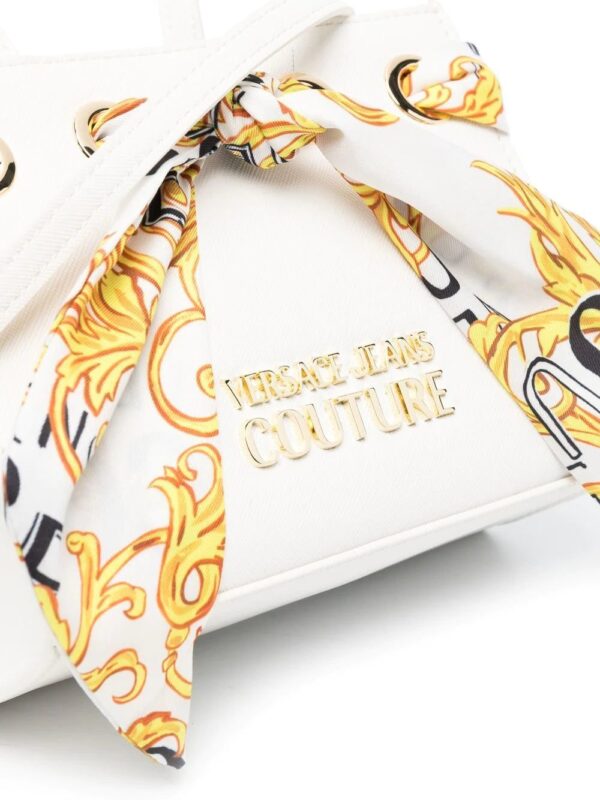 Versace Jeans Couture  scarf-embellished Barocco tote bag - Image 3