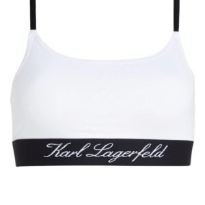 Karl Lagerfeld  logo-embroidered edge bralette