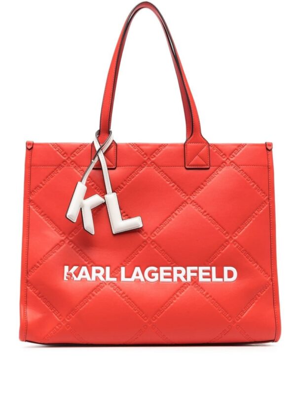 Karl Lagerfeld large K/Skuare embossed tote bag