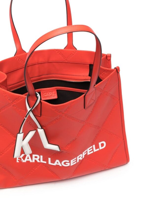 Karl Lagerfeld large K/Skuare embossed tote bag - Image 5