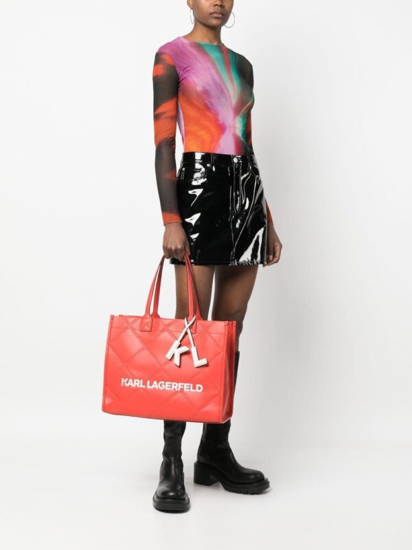 Karl Lagerfeld large K/Skuare embossed tote bag - Image 2