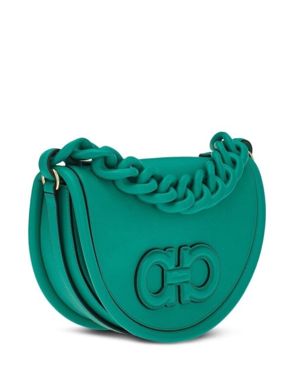 Ferragamo Aura logo patch shoulder bag - Image 5
