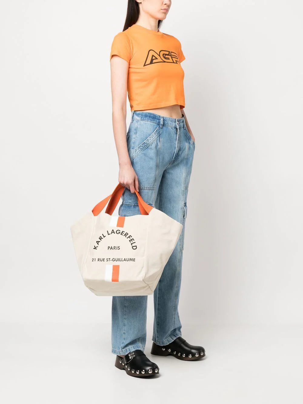 Karl Lagerfeld Rue St-Guillaume canvas tote bag - Image 2