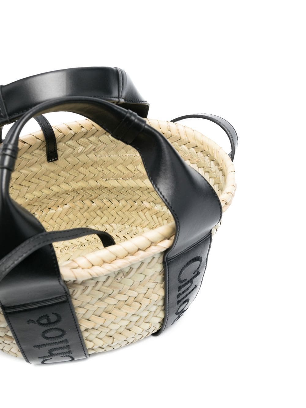 Chloé logo-print raffia tote bag - Image 5