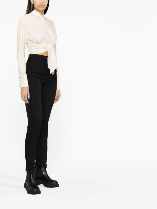 Balmain  waist-tied cropped shirt - Image 4