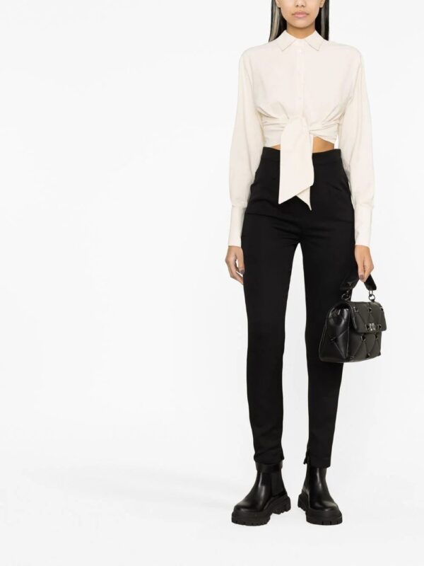 Balmain  waist-tied cropped shirt - Image 2