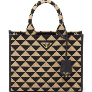 Prada small Symbole embroidered tote bag