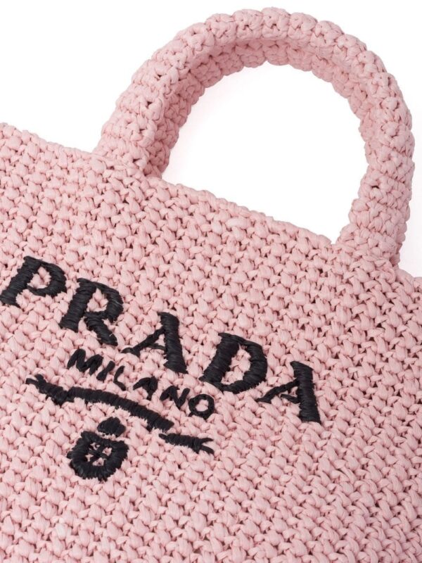 Prada small raffia tote bag - Image 4
