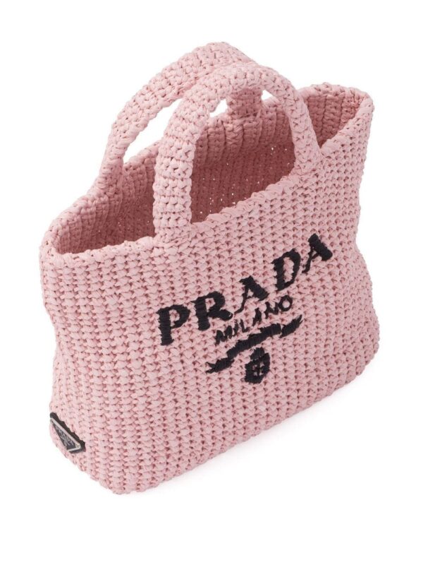Prada small raffia tote bag - Image 3