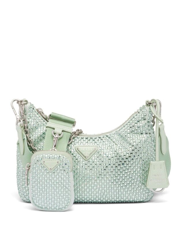 Prada Re-Edition 2005 crystal-embellished shoulder bag