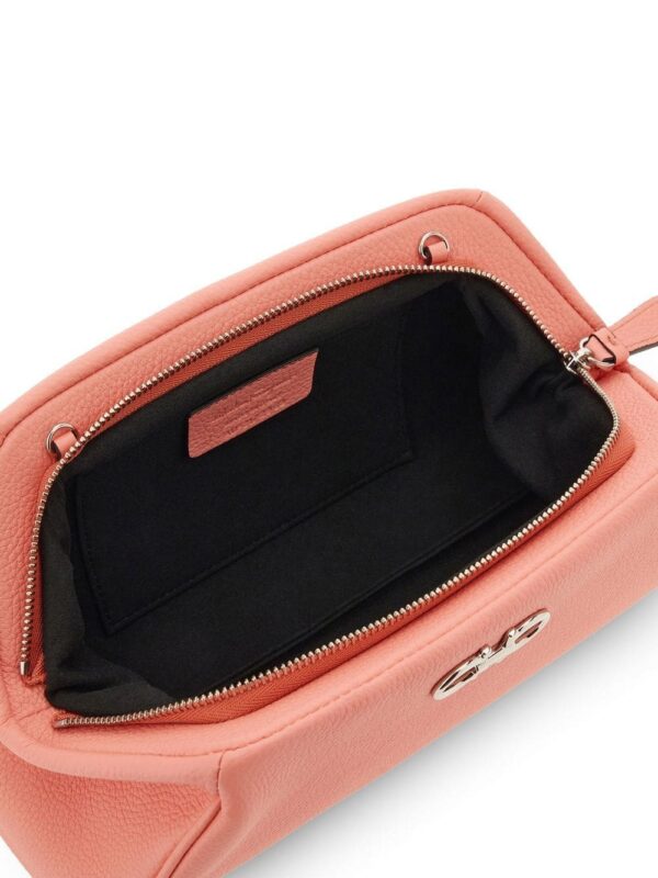 Ferragamo Gancini-plaque leather clutch bag - Image 5
