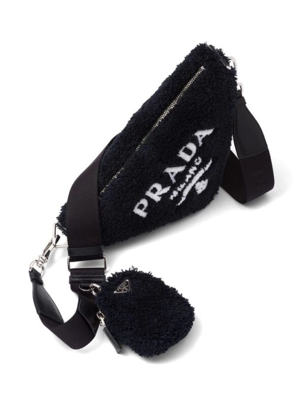 Prada  Triangle terry-cloth shoulder bag - Image 4