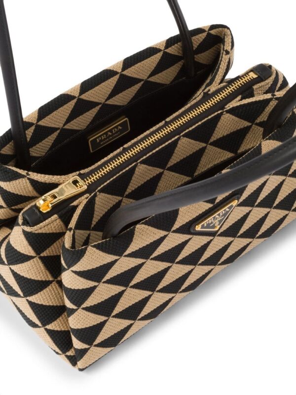 Prada small Symbole embroidered tote bag - Image 5