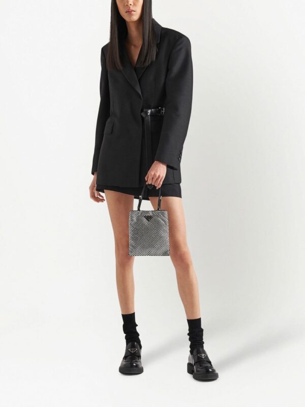 Prada crystal-embellished satin tote bag - Image 2