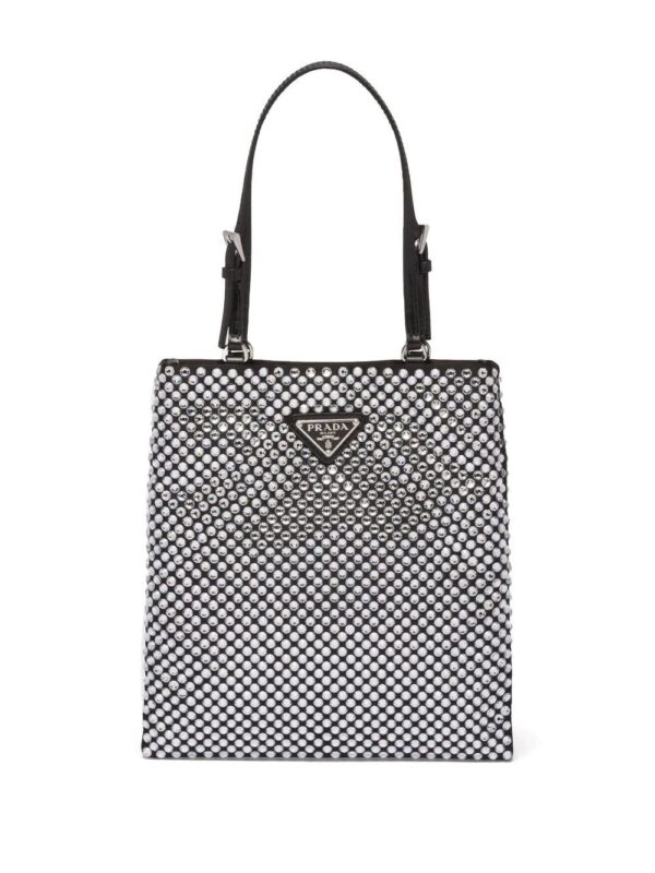 Prada  crystal-embellished satin tote bag