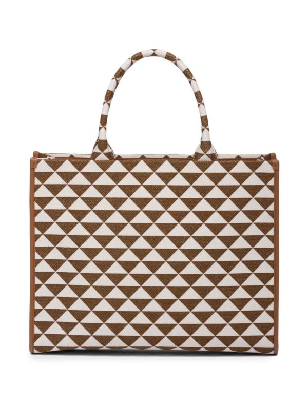 Prada large Symbole embroidered tote bag - Image 4