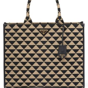 Prada  Symbole triangle-pattern tote bag