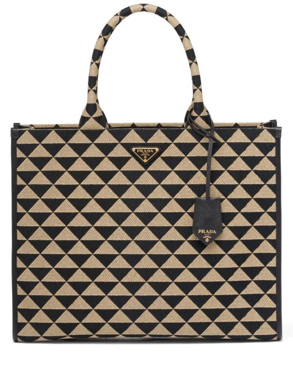 Prada  Symbole triangle-pattern tote bag