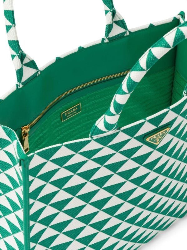 Prada large Symbole embroidered tote bag - Image 5