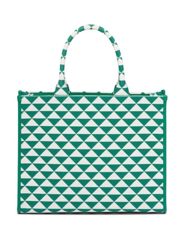 Prada large Symbole embroidered tote bag - Image 2