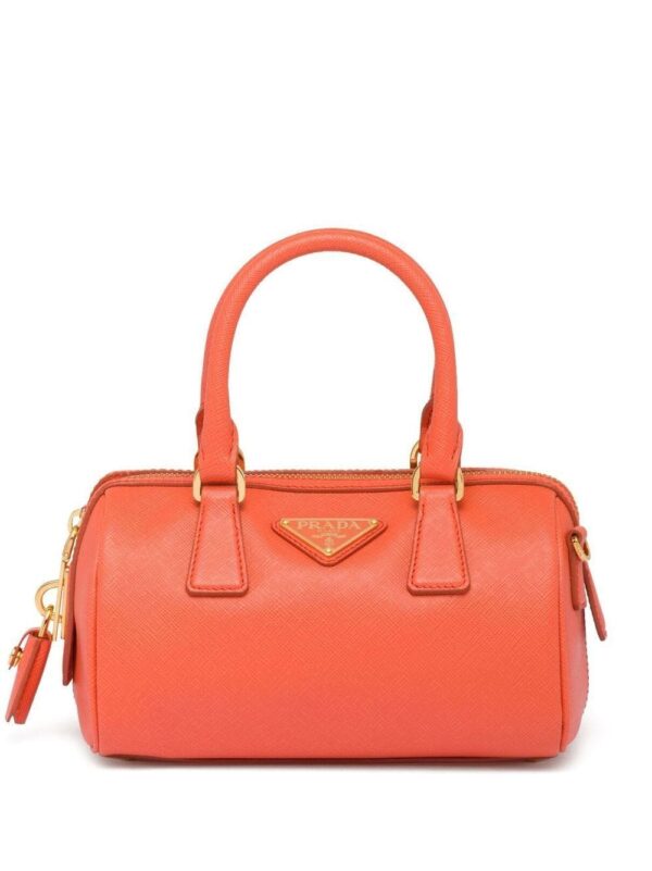 Prada triangle-plaque leather mini bag