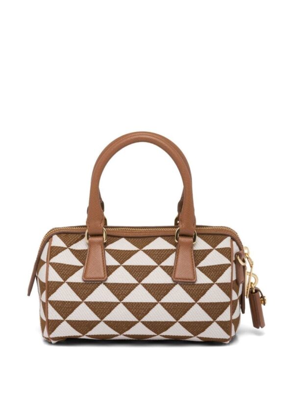 Prada Symbole embroidered top-handle bag - Image 4