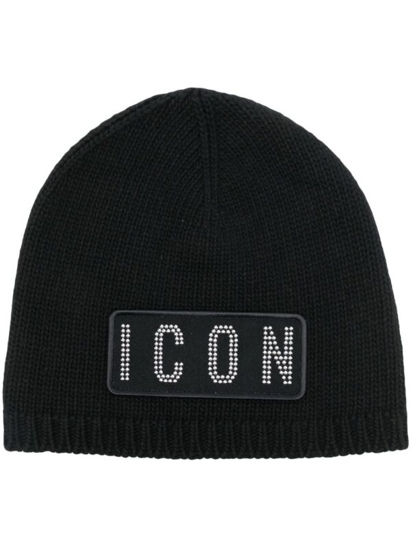 DSQUARED2 Icon-patch knitted beanie