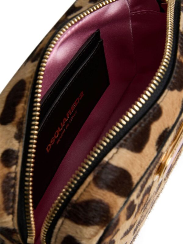 DSQUARED2 logo-plaque leopard-print cross body bag - Image 5