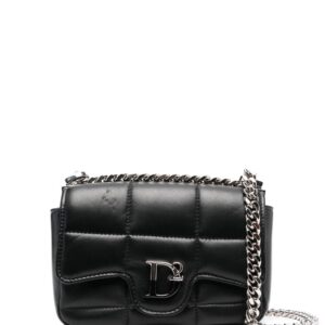 DSQUARED2 logo-plaque quilted crossbody bag