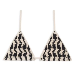 ANINE BING Omar houndstooth bra